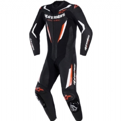 Mono 1 Pieza Alpinestars GP Force V2 Negro / Blanco / Rojo Fluor