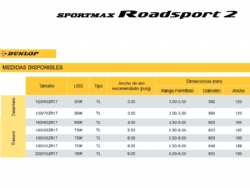 Neumático Dunlop Roadsport 2 120/60/17 W55 F - foto 3 Neumático Dunlop Roadsport 2 120/60/17 W55 F - foto 3