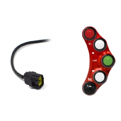 Botonera Jetprime JPPLS007R Ducati 1098 2007 2008 Rojo Versión Street