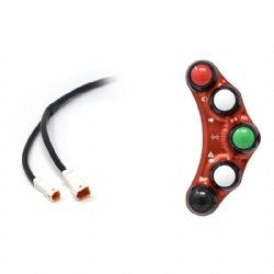 Botonera Jetprime JPPLS041R Ducati Scrambler 800 2015 2018 Rojo Versión Street