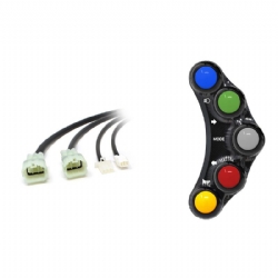 Botonera Jetprime JPPLS044 Kawasaki ZX 6 R 2019 2023 Negro Versión Street