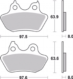 Pastillas freno Brembo 07HD18SP - foto 2 Pastillas freno Brembo 07HD18SP - foto 2