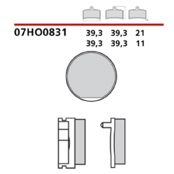 Pastillas freno Brembo 07HO0831