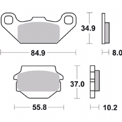 Pastillas freno Brembo 07SU1121 - foto 2 Pastillas freno Brembo 07SU1121 - foto 2