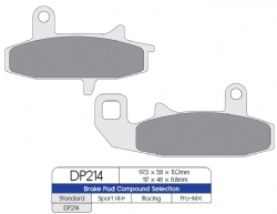 Pastillas freno Dp Brakes DP214 Standard