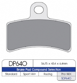 Pastillas freno Dp Brakes SDP640 SDP Pro-Mx