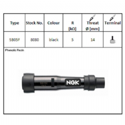 Pipa bujía Ngk SB05F - foto 2 Pipa bujía Ngk SB05F - foto 2