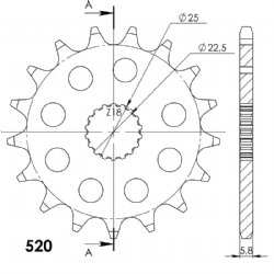 Piñon Supersprox CST1185X17