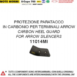 Protector de calor en fibra de carbono Arrow 11014MI Moto Morini X-CAPE 700 2025 MMP14A650