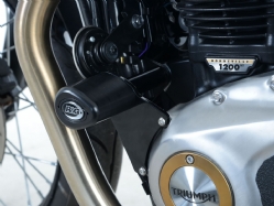 Protectores De Caída Aero Rg Racing Cp0436bl Negro Triumph Bonneville 1200 Bobber 2017 2019