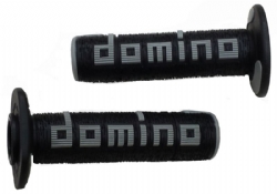 Puños Domino A360 Off Road RPS Negro/Gris abiertos