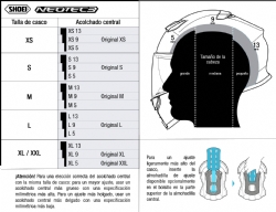 Recambio Casco Shoei Acolchado Central NEOTEC 3 / GT-AIR 3 L13 60QCENL13 - foto 2