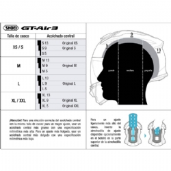 Recambio Casco Shoei Acolchado Central NEOTEC 3 / GT-AIR 3 M9 60QCENM9 - foto 3