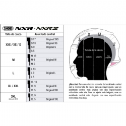 Recambio Casco Shoei Acolchado Central NXR 2 XXL9 60ECENXXL9 - foto 2 Recambio Casco Shoei Acolchado Central NXR 2 XXL9 60ECENXXL9 - foto 2