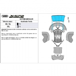 Recambio Casco Shoei Acolchado Frente X-SPR PRO F9 6015CENFF9 - foto 2 Recambio Casco Shoei Acolchado Frente X-SPR PRO F9 6015CENFF9 - foto 2