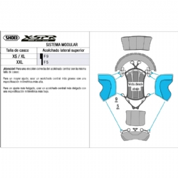 Recambio Casco Shoei Acolchado Superior Lateral X-SPR PRO F9 6015CENSF9 - foto 2 Recambio Casco Shoei Acolchado Superior Lateral X-SPR PRO F9 6015CENSF9 - foto 2