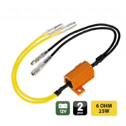 Resistencias precableadas Lampa 90469 conectores rápidos 12V 6 OHM 25 W