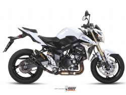 S.037.sdgb Mivv Silencioso Escape Double Gun Black Suzuki Gsr 750 2011-16