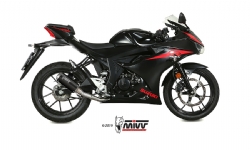 S.055.sm3b Mivv Escape Completo 1x1 Mk3 Black Suzuki Gsx-r 125 / Gsx-s 125 2017-20