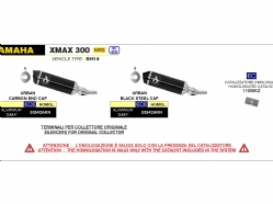 Silencioso escape Arrow 53542AKN Urban Yamaha X-Max 300 2021-2022