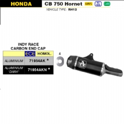 Silencioso escape Arrow 71954AKN Indy Race Honda CB 750 Hornet 2023