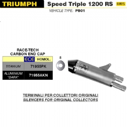 Silencioso escape Arrow 71955AKN Race-Tech Triumph Speed Triple 1200 RS 2021-2023