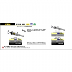Silencioso escape Arrow 71973XK X-Kone Titanio KTM Duke 990 2024 - foto 3