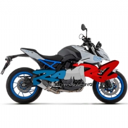 Silencioso escape Arrow 71979PKT Works Suzuki GSX-8S 2023-2024 WEM2 titanio fondo carbono