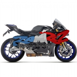 Silencioso escape Arrow 71983AKN Indy Race EVO Yamaha YZF R1 2025 aluminio Dark fondo carbono