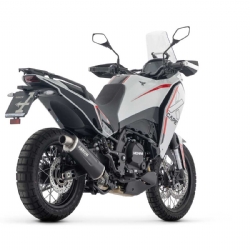 Silencioso escape Arrow 72664AON Indy Race EVO Moto Morini X-CAPE 700 2025 MMP14A650 aluminio Dark fondo acero - foto 2 Silencioso escape Arrow 72664AON Indy Race EVO Moto Morini X-CAPE 700 2025 MMP14A650 aluminio Dark fondo acero - foto 2