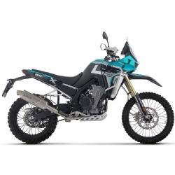 Silencioso escape Arrow 72667PO Indy Race EVO Kove 800X Pro-800X Rally 2025 KY800X-A titanio fondo acero