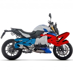 Silencioso escape Arrow 77502PK Indy-Race EVO en titanio fondo en carbono BMW F 900 R / F 900 XR 2025