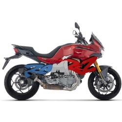 Silencioso escape Arrow 77506AKN Indy Race EVO de aluminio Dark fondo en carbono Moto Guzzi V100 Mandello 2025