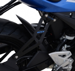 Soporte De Escape Con Eliminador De Estribera De Pasajero Rg Racing Eh0083bka-blue Negro Con Logo Azul Suzuki GSXR 125 2017 2019