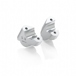 Torretas altas inclinadas Rizoma ZDM167A Ducati Multistrada V4 2021-2024 Plata