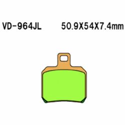 Pastillas de freno Vesrah VD-964JL metal sinterizado