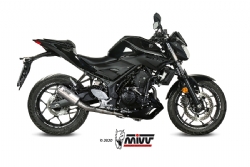 X.ya.0008.sm3x Mivv Escape Completo 2x1 Mk3 St. Steel Yamaha Yzf R25 2015-24 / Mt-03 2016-24 / R3 2015-24
