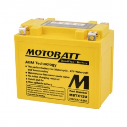 Batería Motobatt MBTX12U AGM Quadflex