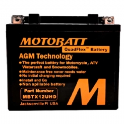 Batería Motobatt MBTX12UHD AGM Quadflex