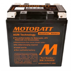 Batería Motobatt MBTX30UHD AGM Quadflex