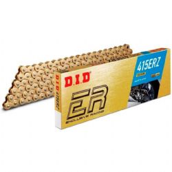 Cadena DID 415ERZ G&G 140 eslabones oro para moto