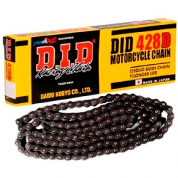 Cadena DID 428D 126 eslabones negro para moto