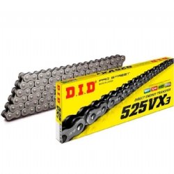 Cadena DID 525VX3 102 eslabones negro para moto