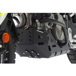 Cubrecárter de aluminio Crosspro Aprilia Tuareg 660 22-25 negro texturizado