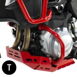 Cubrecárter de aluminio Crosspro BMW F750GS 16-20 / F850GS 16-20 negro texturizado