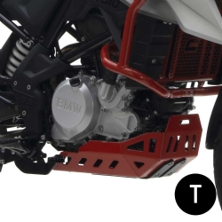 Cubrecárter de aluminio Crosspro BMW G310GS 16-23 negro texturizado