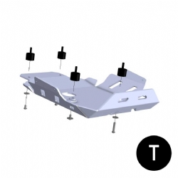 Cubrecárter de aluminio Crosspro BMW R1150GS 99-04 negro texturizado