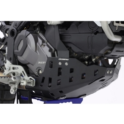 Cubrecárter de aluminio Crosspro Ducati DesertX 22-24 negro texturizado