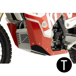 Cubrecárter de aluminio Crosspro Kove 450 Rally 24-25 negro texturizado