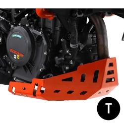 Cubrecárter de aluminio Crosspro KTM 250 Adventure 21-22 negro texturizado